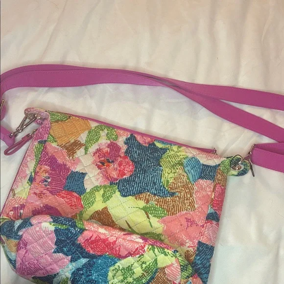 Vera Bradley Floral Pink Shoulder Bag - Picture 16 of 16